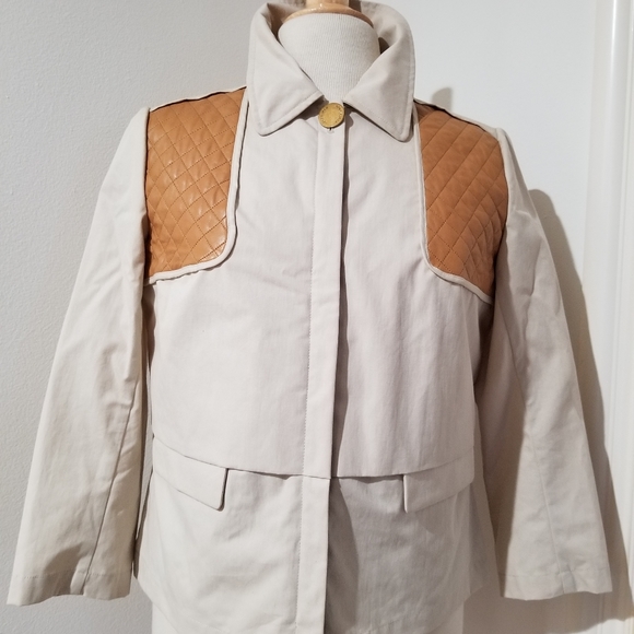 Tory Burch Regina Tan Jacket M - Picture 1 of 14